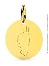 Médaille Corse plaque ronde (Or Jaune 9K)