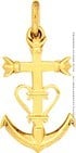 Pendentif Croix Camarguaise (Or Jaune)