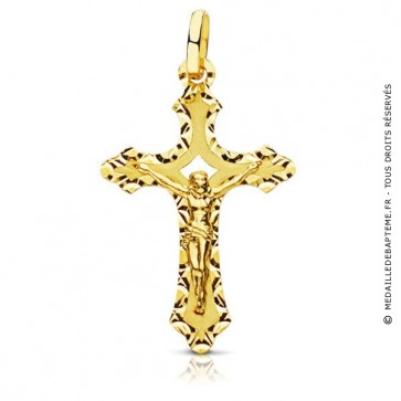 Croix Christ aux bords biseautés 