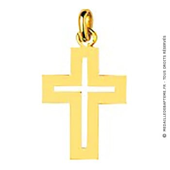 Pendentif Croix ajourée (Or Jaune)