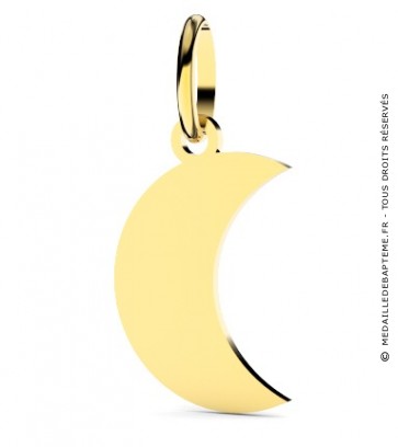 Pendentif Lune (Or Jaune)
