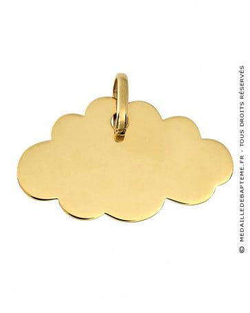 Pendentif Plaque nuage (Or Jaune)