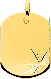 Pendentif Tonneau Lapidé (Or Jaune)