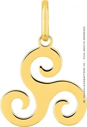 Pendentif Triskel (Plaqué Or)