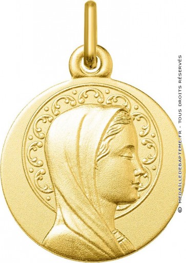 Médaille Vierge auréolée (Or Jaune 9K)