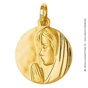 Médaille Vierge 18mm (Or Jaune 9k)