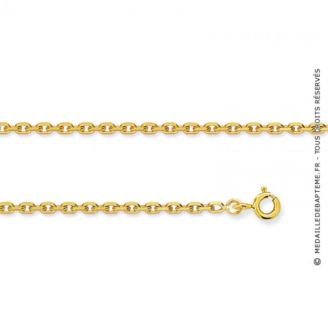 Chaine forçat en or jaune 9 carats