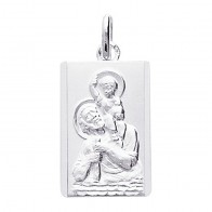 Médaille Saint Christophe Rectangle PM (Argent)