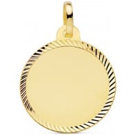 Médaille Ronde bords Soleil (Or Jaune 9K)