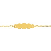 Gourmette Nuage maille marine (Or jaune)
