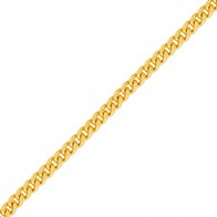 Chaine gourmette 55cm - 1,4mm (Or Jaune)