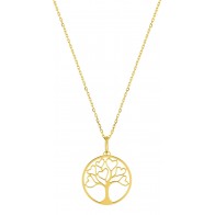 Collier Arbre de Vie en Coeurs (Or Jaune 9K)