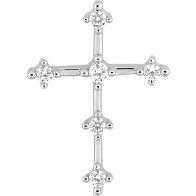 Croix 6 Diamants (Or Blanc)