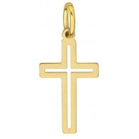Croix ajourée bords arrondis (or jaune)