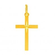 Croix étoile lapidée (Or Jaune)