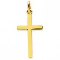 Pendentif croix fil carré (Or Jaune)