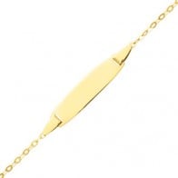 Gourmette bébé maille Forçat miroir (Or jaune)