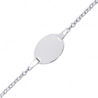Gourmette bébé ovale (argent)