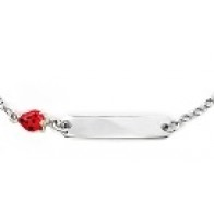 Gourmette bébé Fraise (argent)