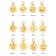 Médaille Zodiaque satinée (Or Jaune)
