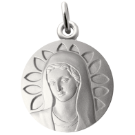 Médaille Vierge Marie aux pétales (Argent)