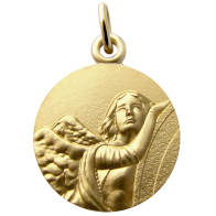 Médaille Ange Contemplatif (Or jaune)