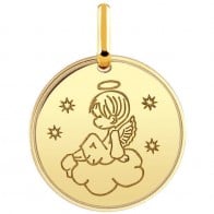 Médaille ange dans les cieux (Or Jaune 9K)