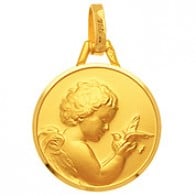 Médaille Ange et Colombe (Or Jaune)
