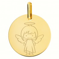 Médaille ange fille (Or Jaune 9K)