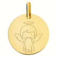 Médaille ange fille (Or Jaune)
