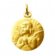 Médaille ange méditatif (Or Jaune)