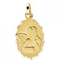 Médaille Ange Ovale (Or Jaune)