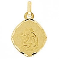 Médaille Ange Ovalisée Ciselée (Or Jaune)