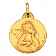 Médaille Ange Pensif Raphael (Or Jaune)
