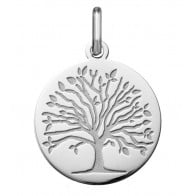 Médaille arbre de vie les 4 saisons : printemps (Or Blanc)