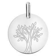 Médaille arbre de vie (Or Blanc 9K)
