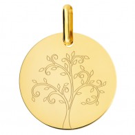Médaille arbre de vie stylisé (Or jaune 9K)