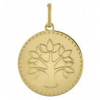 Médaille L'arbre de Vie perlée (Or jaune)