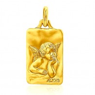 Médaille Ange Raphaël rectangulaire (Or Jaune)