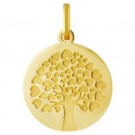 Médaille arbre de vie coeurs (Or Jaune)