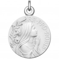 Médaille Vierge jeune - Ora Pro Nobis (Argent)