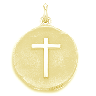 Médaille Croix 19mm (or jaune)