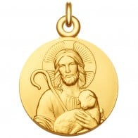 Médaille Christ "Jésus est mon Berger" (Vermeil)
