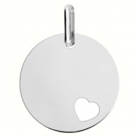 Médaille Coeur Ajouré (Or Blanc 9K)
