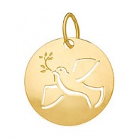 Médaille colombe ajourée (Or Jaune 9K)