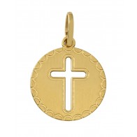 Médaille Croix Ajourée Dentelée (Or Jaune)