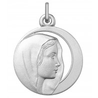 Médaille de la Vierge ajourée 1/2 lune (argent)