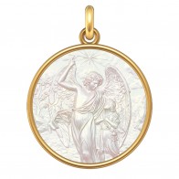 Médaille L'Ange Gardien (Or & Nacre)