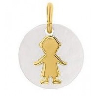 Médaille Nacre garçon (Or Jaune)
