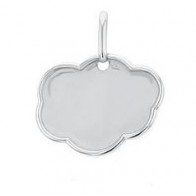 Médaille Nuage (Or Blanc)